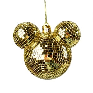 Disney Ear Disco Ball Gold Bauble