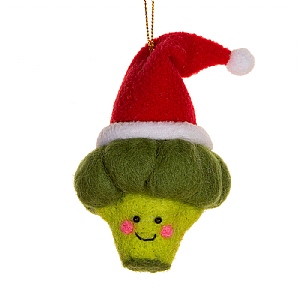 Sass & Belle Felt Happy Broccoli Hanging Decoration