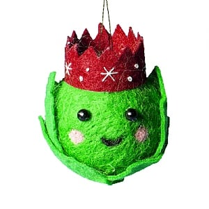 Sass & Belle Felt Brussel Sprout Hanging Decoration