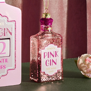 Sass & Belle Pink Gin Bottle Decoration