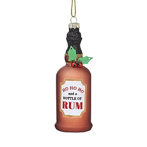 Sass & Belle Ho Ho Ho Bottle of Rum Decoration