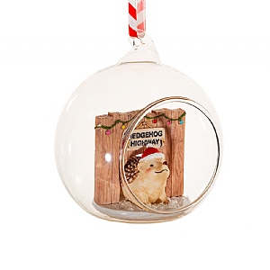 Sass & Belle Hedgehog Highway Dome Bauble