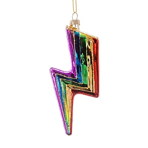 Sass & Belle Rainbow Lightening Bolt Decoration