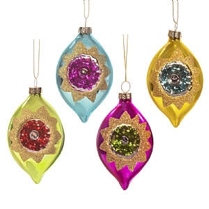 Sass & Belle Vintage Indented Baubles (set of 4)