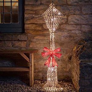 Three Kings Gold GlitterTwist Lamp Post Low Voltage (120cm)