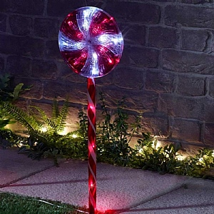 Three Kings Large CandySwirl Stake (20 LEDs)