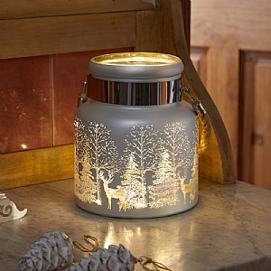 Three Kings Silver Wonderland Lantern (20cm)