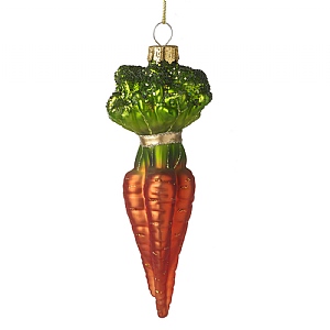 Glass Carrot Bunch Hanging Decoration