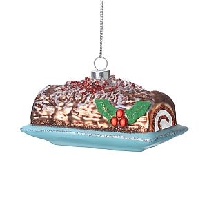 Glass Chocolate Roll Hanging Decoration