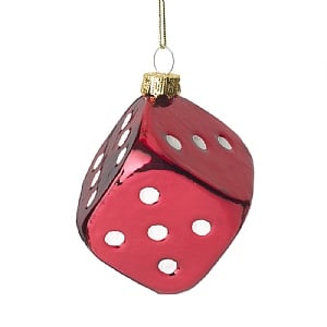 Glass Dice Hanging Decoration