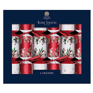 Tom Smith Red and White Luxury Christmas Crackers (pack of 6)