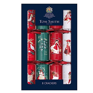 Tom Smith Red, Green and White Christmas Crackers (pack of 8)