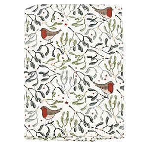 Walton & Co. Robin Mistletoe Tablecloth (130cm x 230cm)