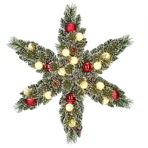 Prelit Decorated Star Wreath - Small