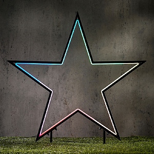 Multicolour LED Neon Star - Medium