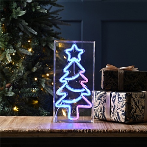 Neon Christmas Tree Sign