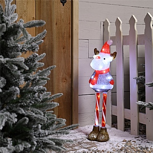 Candy Cane Leg LED Reindeer