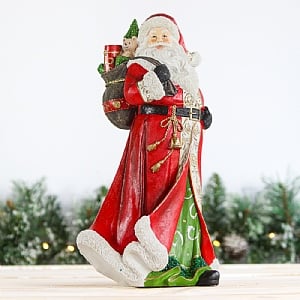 Red and Green Standing Santa with Gifts (40cm)