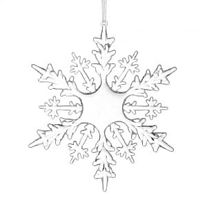 Acrylic Snowflake Hanging Tree Decoration (20cm)