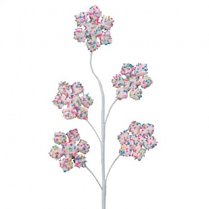 Glitter Snowflakes with Sprinkles Spray (61cm)