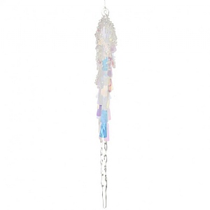 Iridescent Icicle Hanging Tree Decoration (28cm)