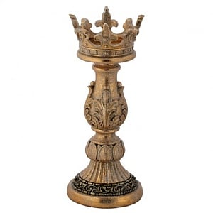 Gold Crown Candle Holder (33cm)