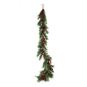 Berry Pine with Cones Garland (5ft)