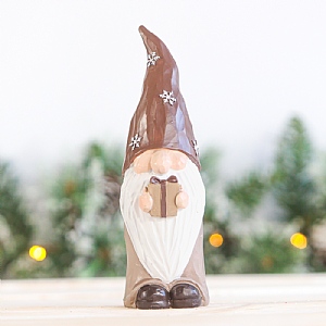 Tan Gnome with Gift Box (22cm)