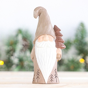 Tan Gnome with Tree (20cm)