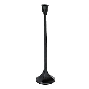 Black Aluminium Candlestick (36cm)