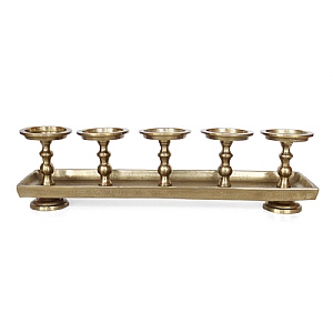 Antique Gold 5 Pillar Candle Holder (57cm)