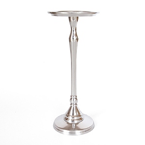 Silver Aluminium Nickle Plated Candle Holder (23.5cm)