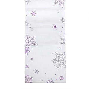 Silver Sparkle White Table Runner (14 x 75")