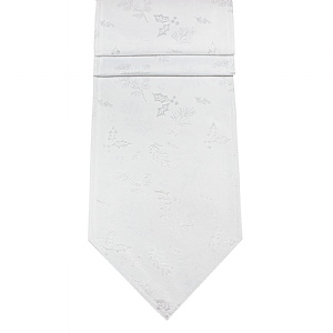 Winter Hedgerow White & Silver Table Runner (14 x 75")