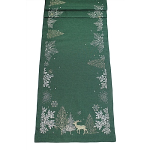 Neve Green & Silver Table Runner (14 x 75")