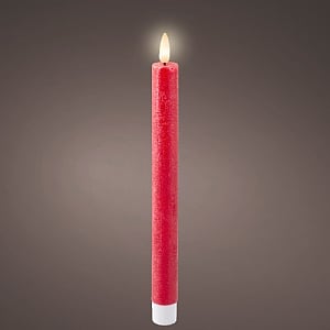 Lumineo Red LED Taper Candle