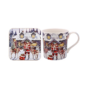 Macneil Santa Box Mug & Coaster Set