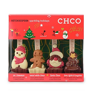 Sparkling Xmas Hot Chocolate Spoons Gift Pack (Pack of 4)