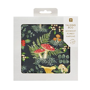 Midnight Forest Mushroom Napkins (Pack of 20)