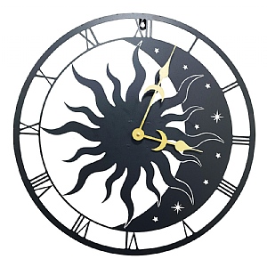 Sun & Moon Silhouette Wall Clock