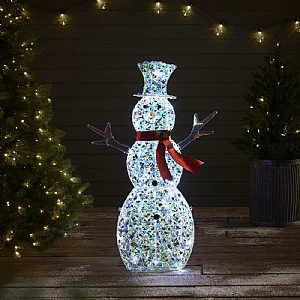 LED Iridescent Snowman (107cm)