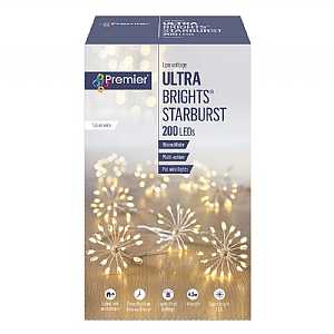 Premier Warm White LED Starburst Lights (200LEDs)