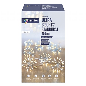 Premier Warm and Cool White LED Starburst Lights (200 LEDs)