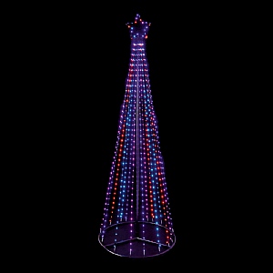 Premier Rainbow LED Pyramid Tree (2.1m)