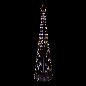 Premier Warm and Cool White LED Pyramid Tree (2.5m)