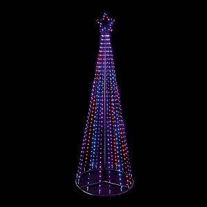 Premier Rainbow LED Pyramid Tree (2.5m)