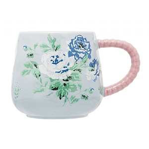 Cath Kidston Archive Rose Blue Twisted Handle Billie Mug