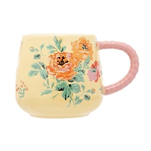 Cath Kidston Archive Rose Yellow Twisted Handle Billie Mug