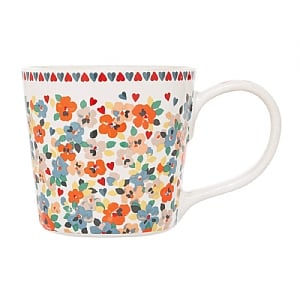 Cath Kidston Paint Pansies Cream Dolly Mug