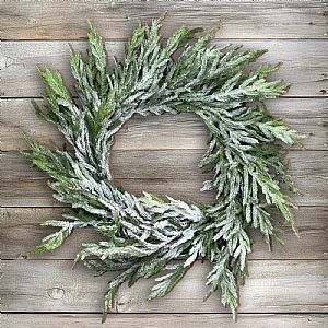 Norfolk Natural Flock Wreath (60cm)